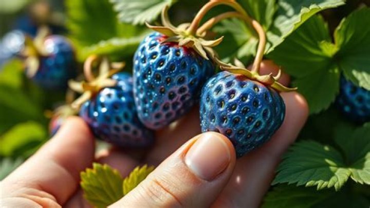 Are strawberries blue?