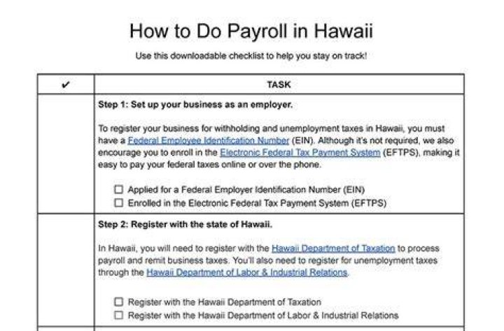 How do I do payroll in Hawaii?